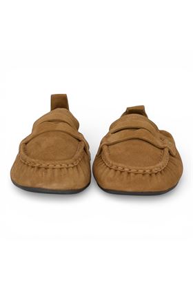 Mocassino donna Copenhagen in camoscio colore sabbia. COPENHAGEN | 885-CUOIO